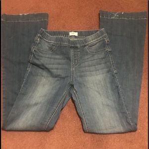 Cello M faux front-pocket soft & stretchy comfy boot or bell leg jeans